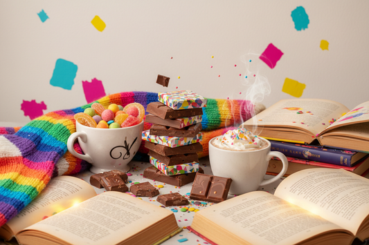 Bunte gemütliche Leseabende mit Schokolade