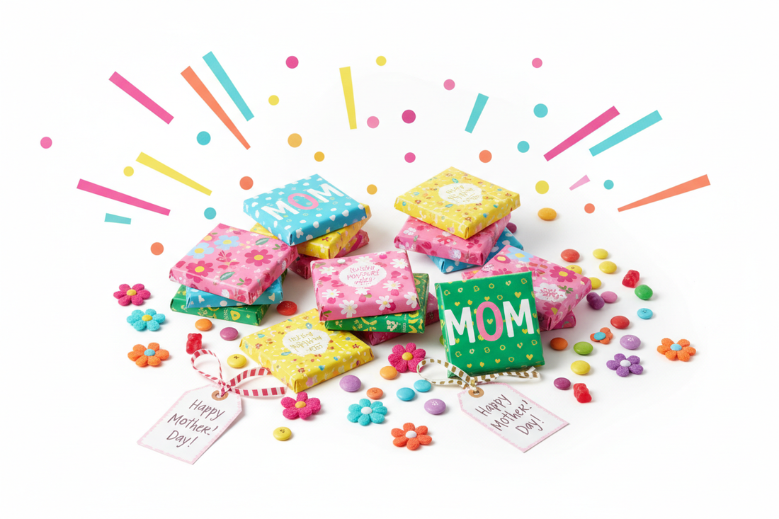Bunte Muttertag-Geschenkideen mit Premium-Schokolade