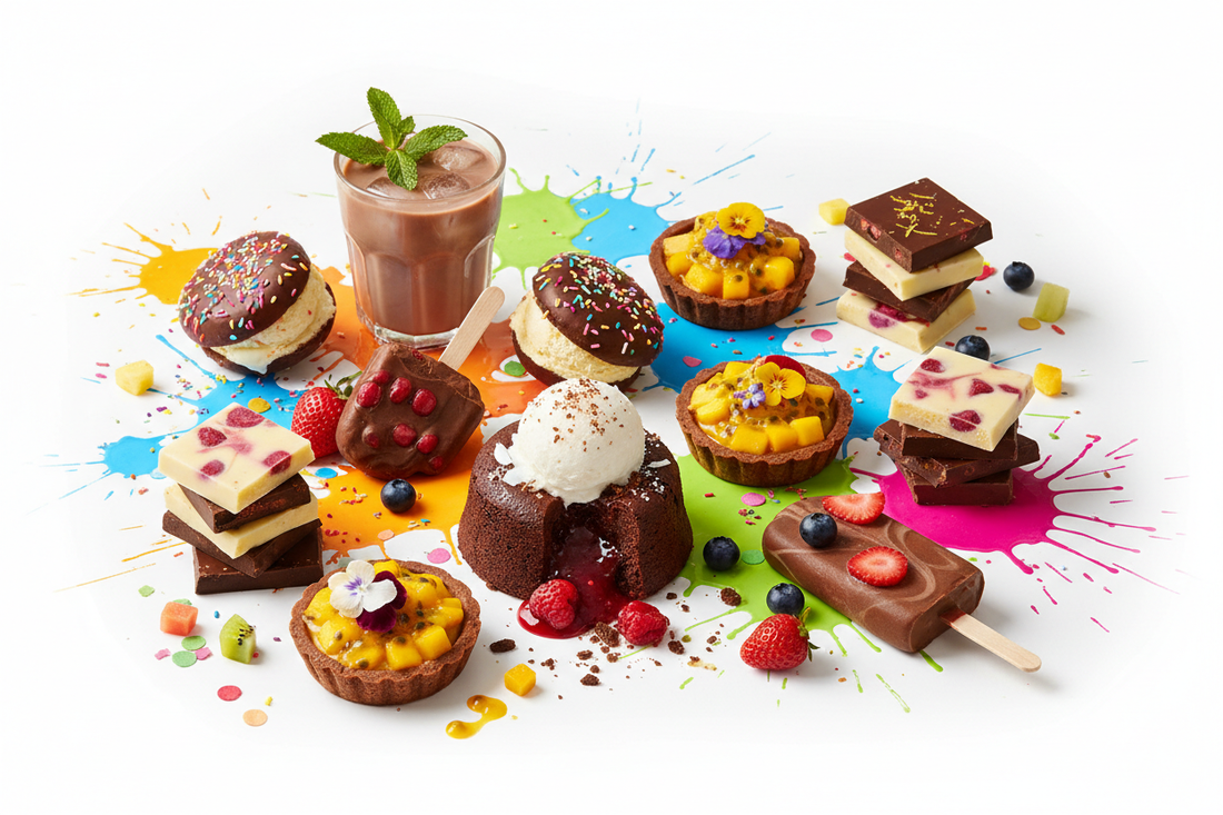 Bunte sommerliche Schokoladen-Rezepte ohne Backen
