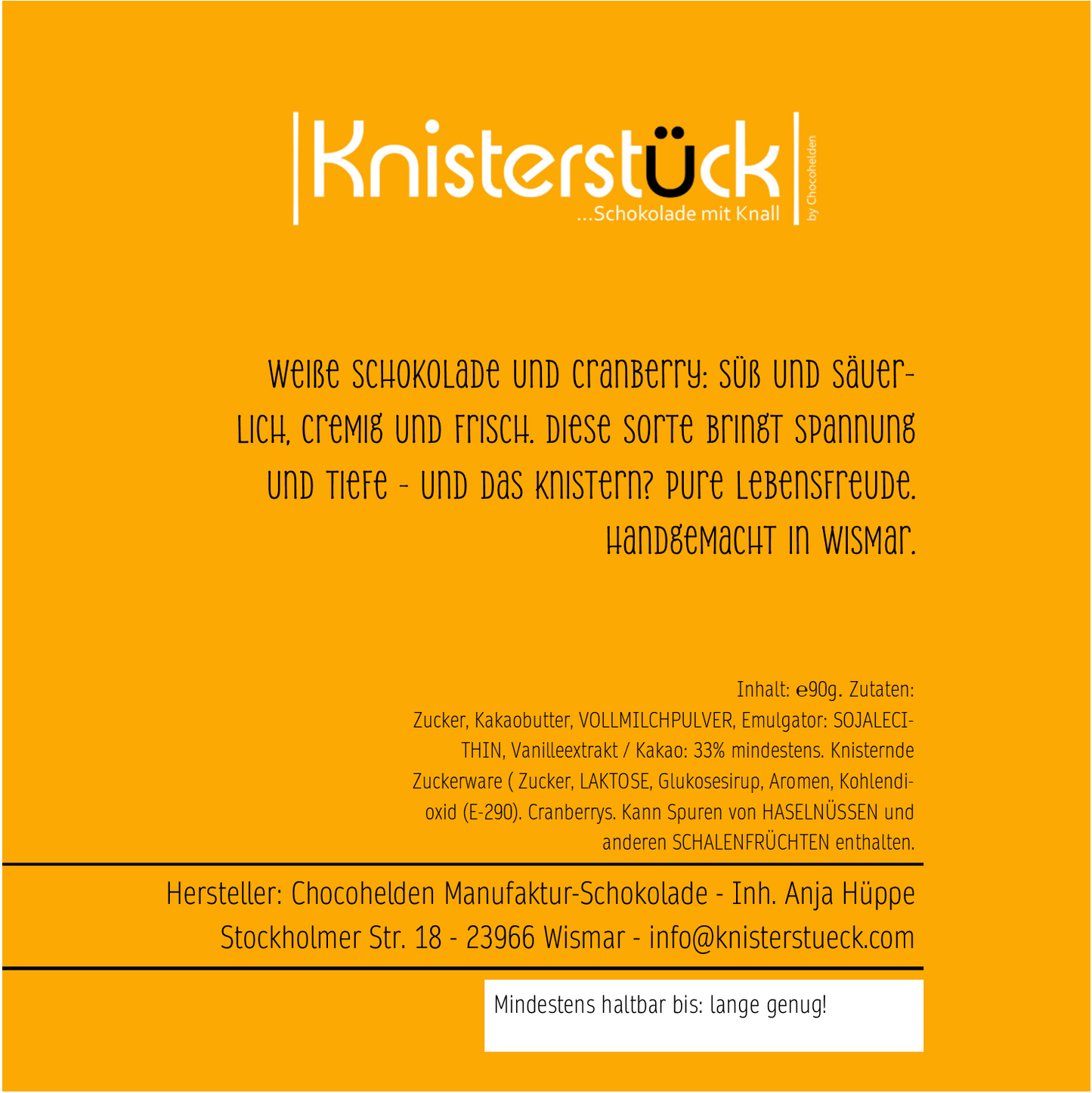 Weiße mit Cranberries & Knall