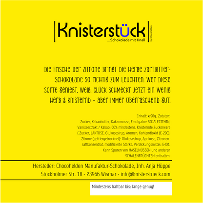 Zartbitter mit Zitrone & Knall