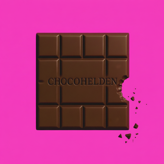 Angebissene Zartbitter pink