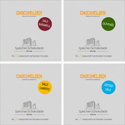 Chocohelden Speicher-Schokolade Collage